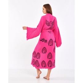Pink Peacock Kimono Cardigan