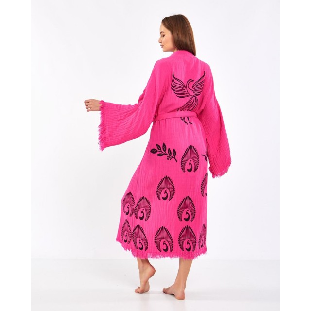 Pink Peacock Kimono Cardigan