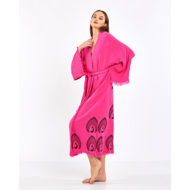 Pink Peacock Kimono Cardigan