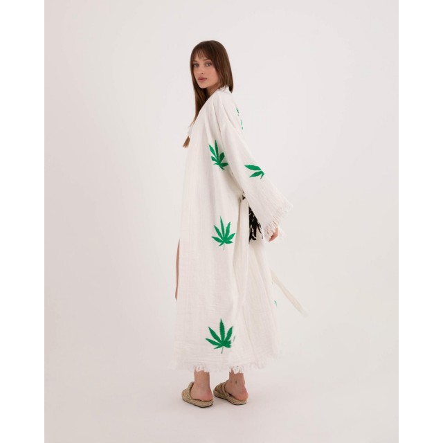 Hemp leaf pattern robe