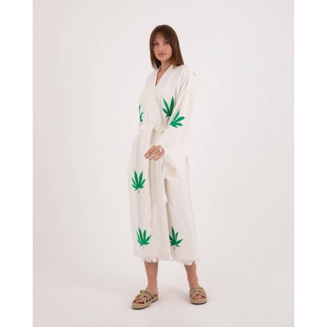 Hemp leaf pattern robe