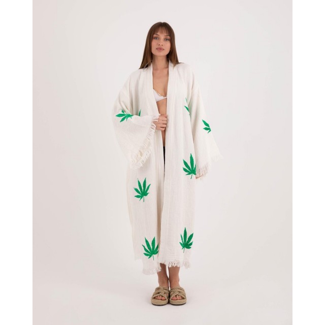 Hemp leaf pattern robe