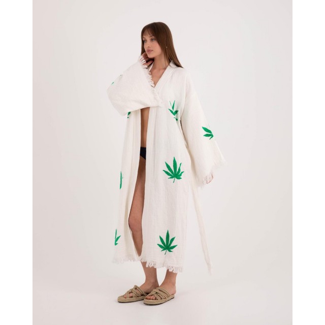 Hemp leaf pattern robe