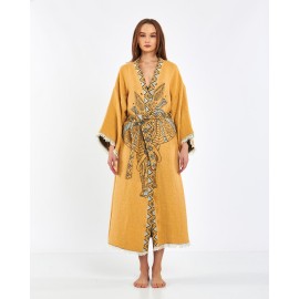 Art Print Long Cardigan Robe
