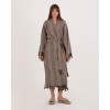 Striped tassel bathrobe