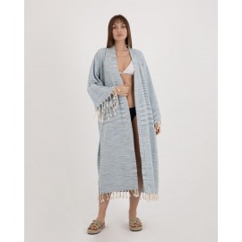 Slouchy woven bathrobe