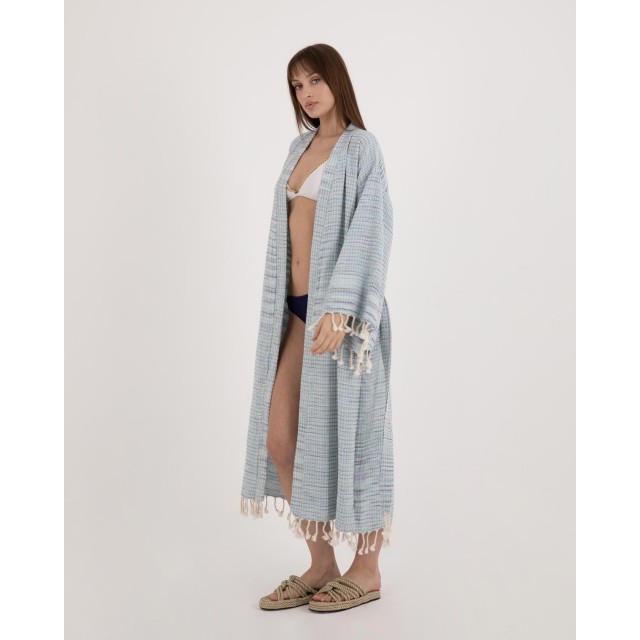 Slouchy woven bathrobe