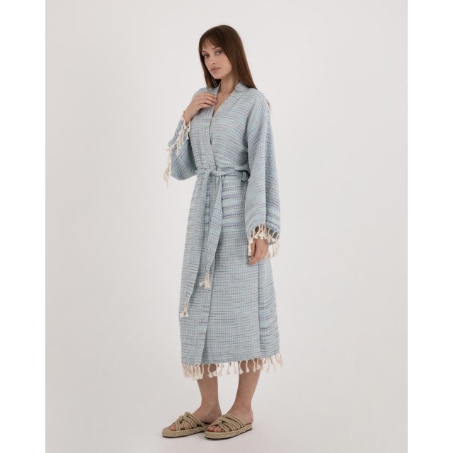 Slouchy woven bathrobe