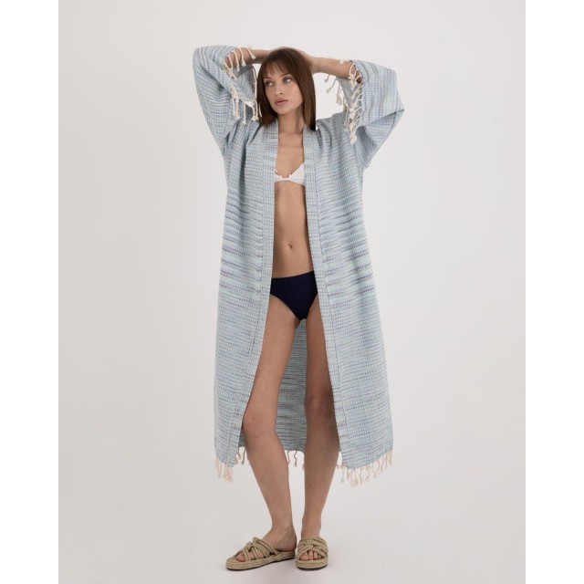 Slouchy woven bathrobe