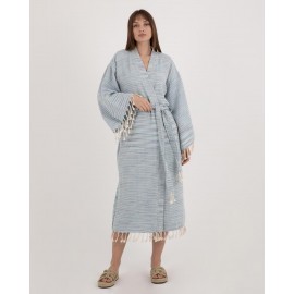 Slouchy woven bathrobe