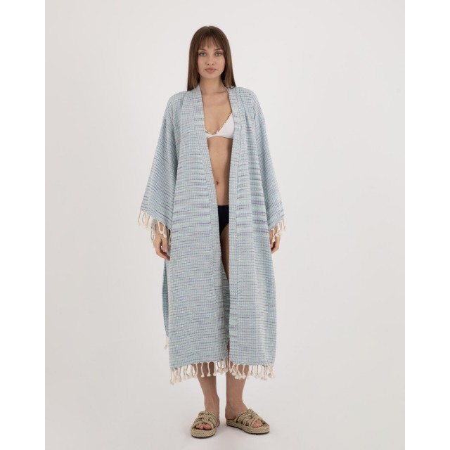 Slouchy woven bathrobe