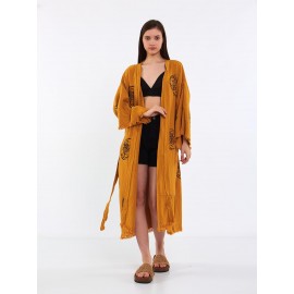 Ethnic style embroidered robe