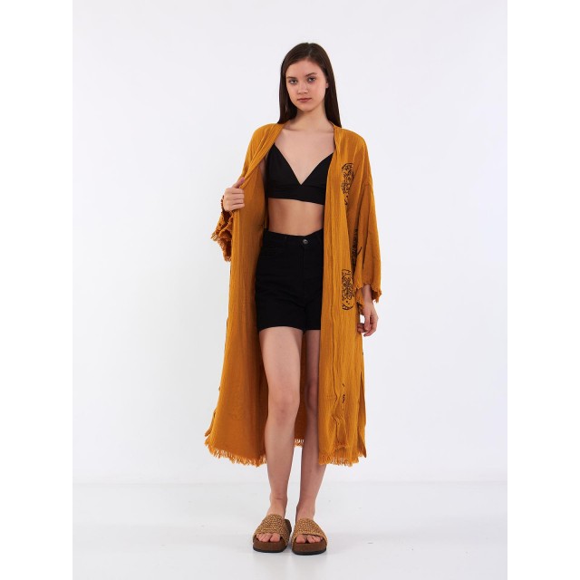 Ethnic style embroidered robe