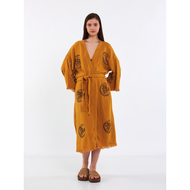 Ethnic style embroidered robe