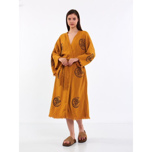 Ethnic style embroidered robe