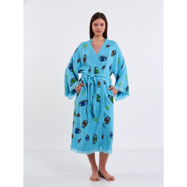 Artistic hand-painted bathrobe