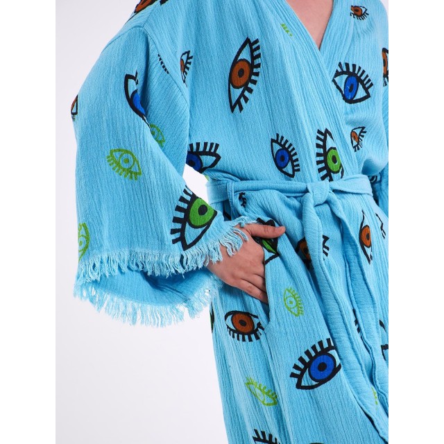Artistic hand-painted bathrobe