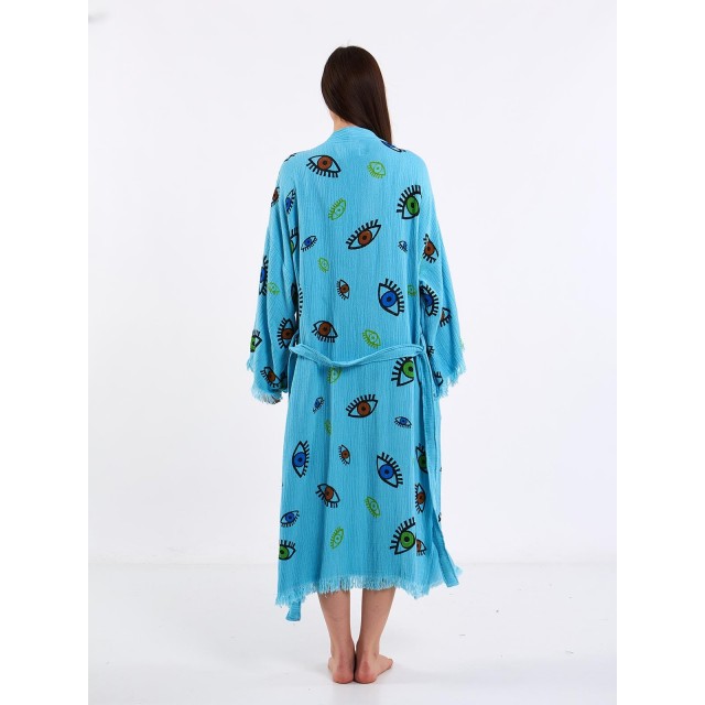 Artistic hand-painted bathrobe