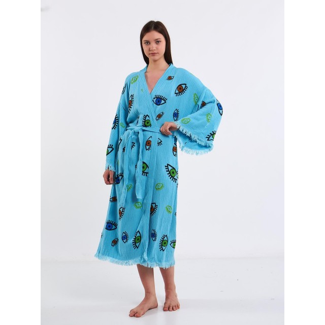 Artistic hand-painted bathrobe