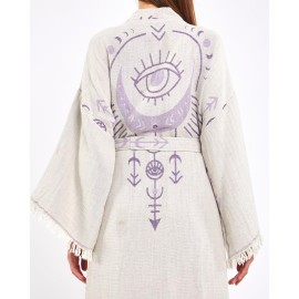 Lazy printed bathrobe