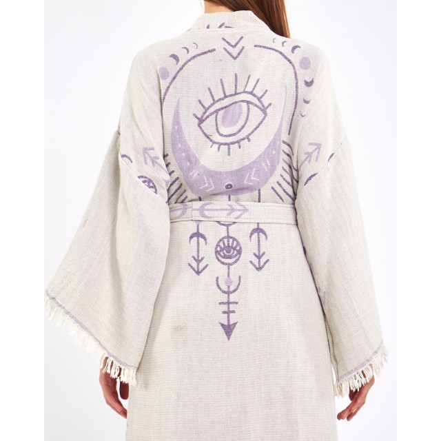Lazy printed bathrobe