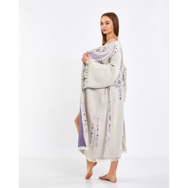 Lazy printed bathrobe