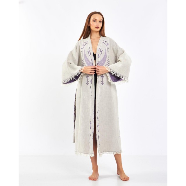 Lazy printed bathrobe